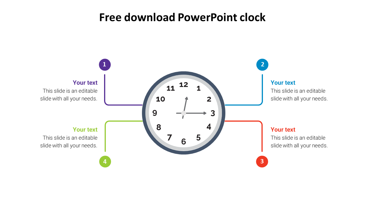 Free - Amazing Free Download PowerPoint Clock Slide Design